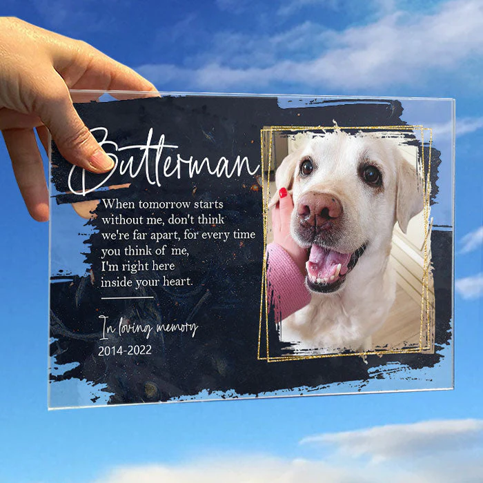 Fur Babies Forever In My Heart - Upload Image, Personalized Acrylic Plaque - Image 3