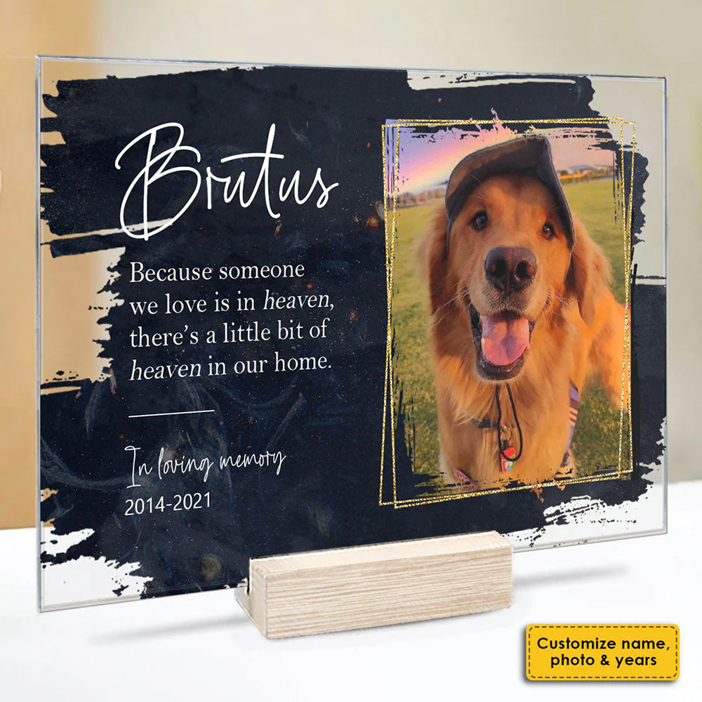 Fur Babies Forever In My Heart - Upload Image, Personalized Acrylic Plaque - Image 4