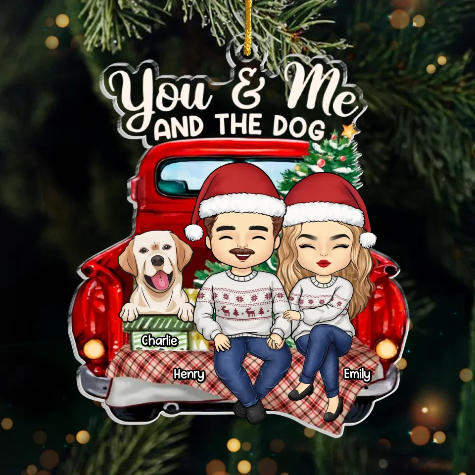 Furry Friends Bring The Best Holiday Vibes - Dog & Cat Personalized Custom Ornament - Acrylic Custom Shaped - Christmas Gift For Husband Wife, Anniversary, Pet Owners, Pet Lovers - Image 2