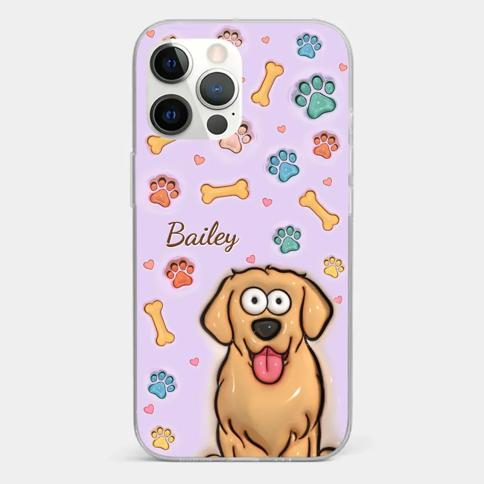 Furry Friends Make Life Brighter - Dog & Cat Personalized Custom 3D Inflated Effect Printed Clear Phone Case - Gift For Pet Owners, Pet Lovers - Image 11