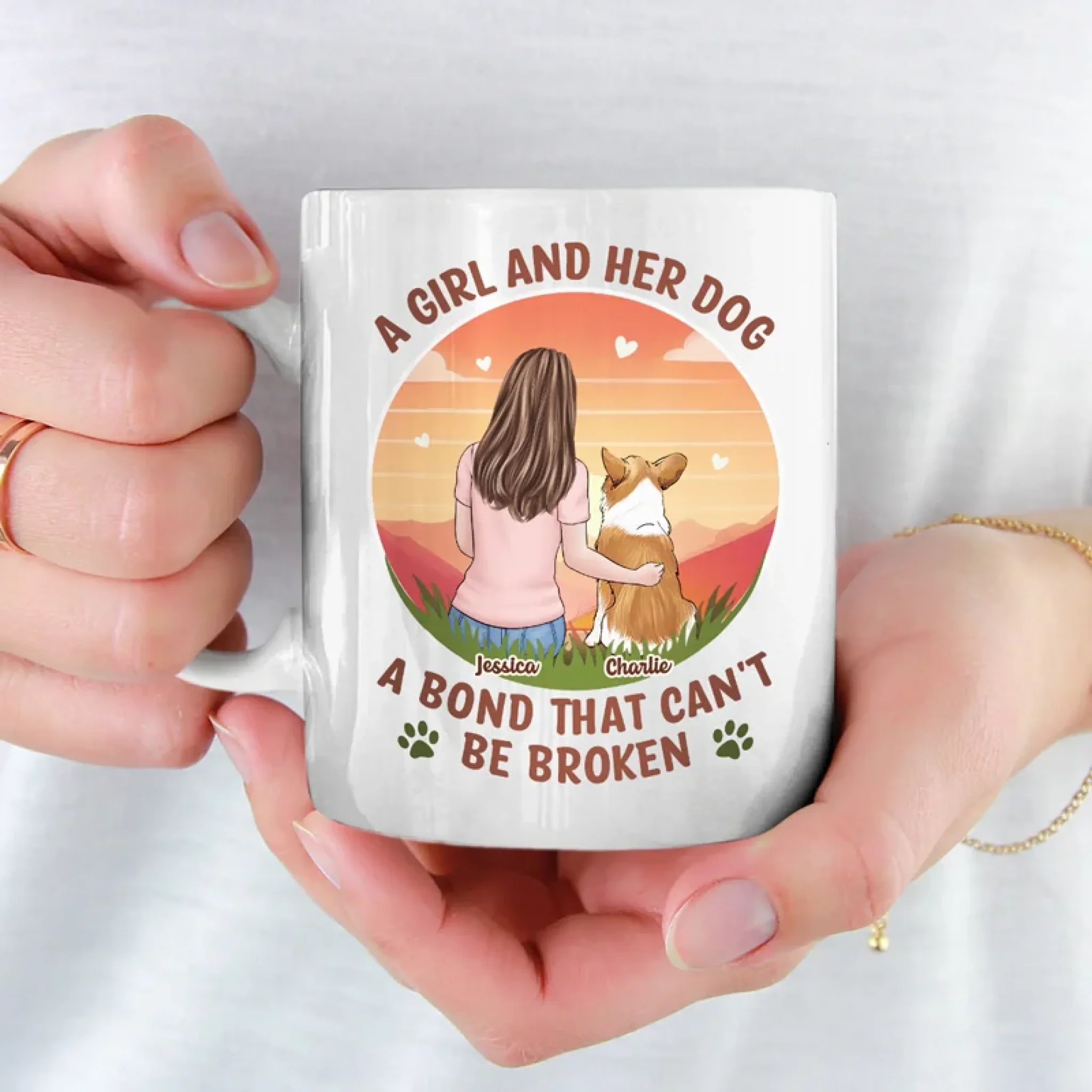 Furry Friends Make The Best Family - Dog Personalized Custom Mug - Gift For Pet Owners, Pet Lovers - Image 3