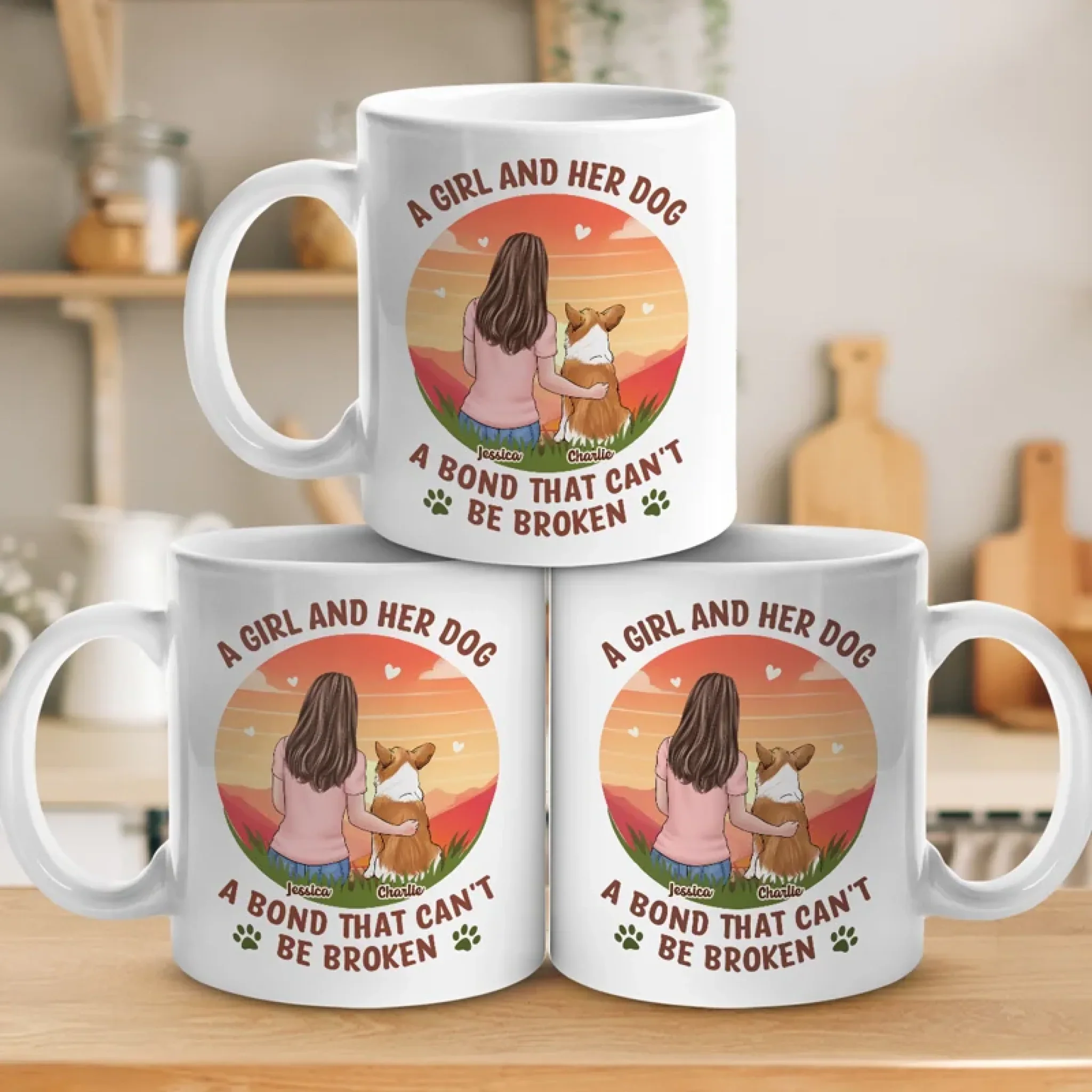 Furry Friends Make The Best Family - Dog Personalized Custom Mug - Gift For Pet Owners, Pet Lovers - Image 4