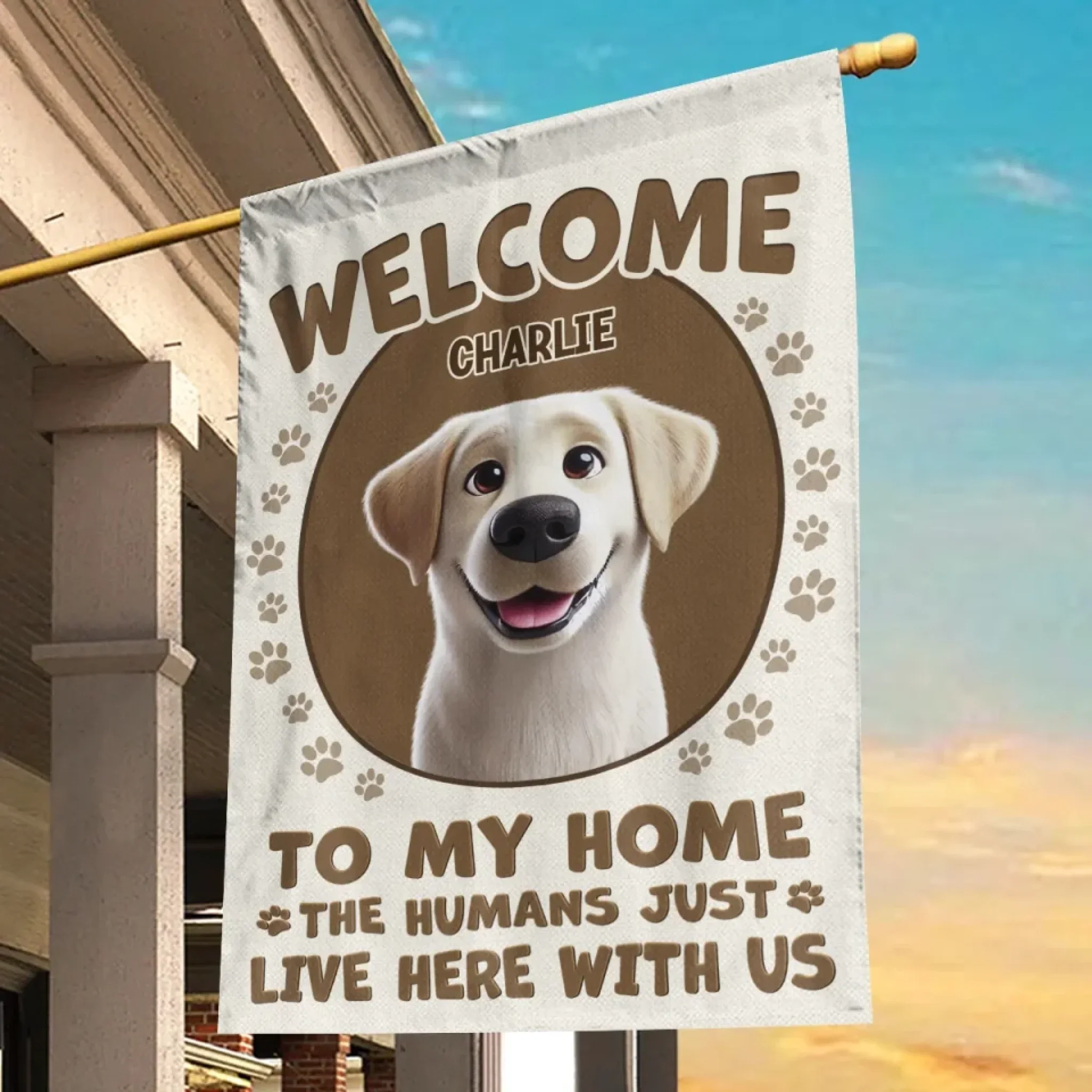 Furry Friends Make The Best Hosts - Dog Personalized Custom Flag - Gift For Pet Owners, Pet Lovers - Image 5
