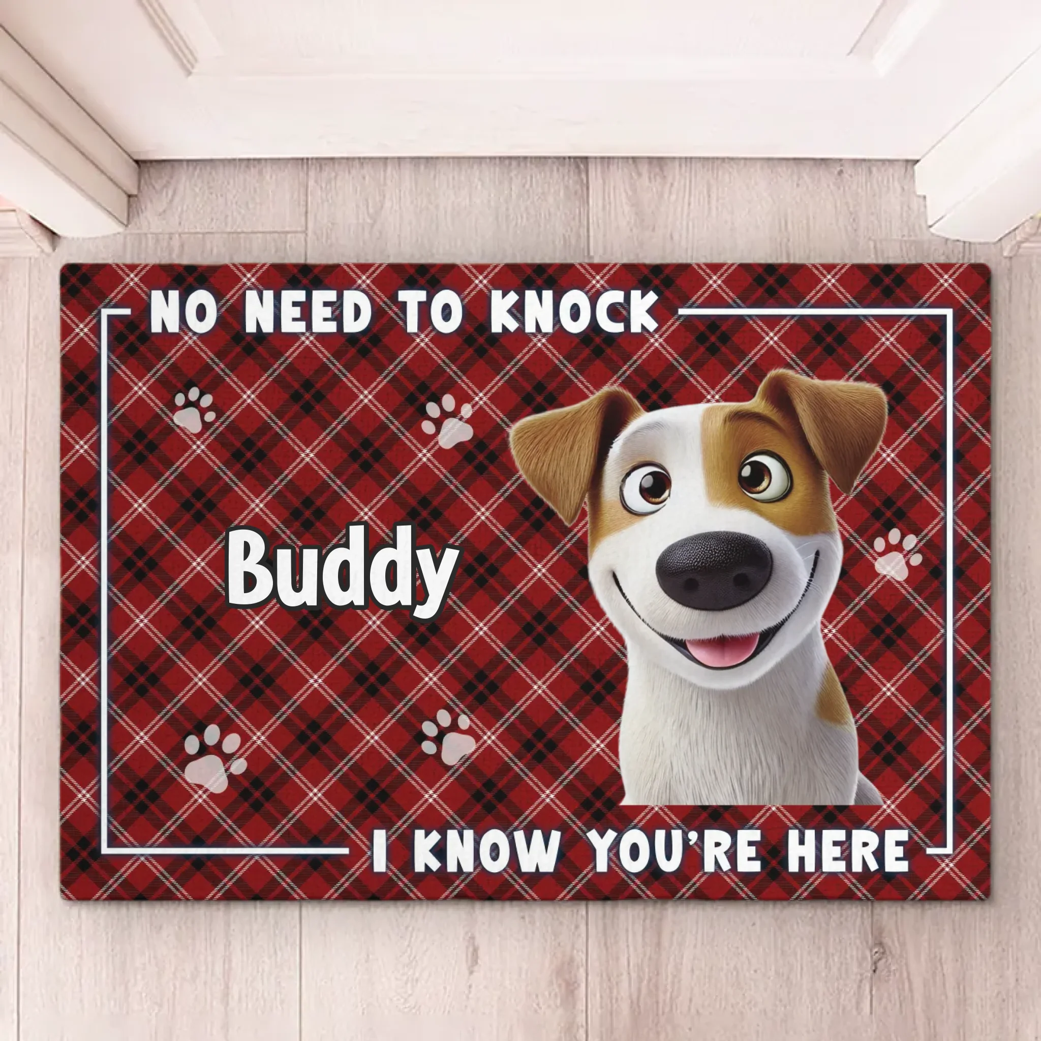 Furry Friends Set The Welcome Standard - Dog Personalized Custom Home Decor Decorative Mat - House Warming Gift For Pet Owners, Pet Lovers - Image 2