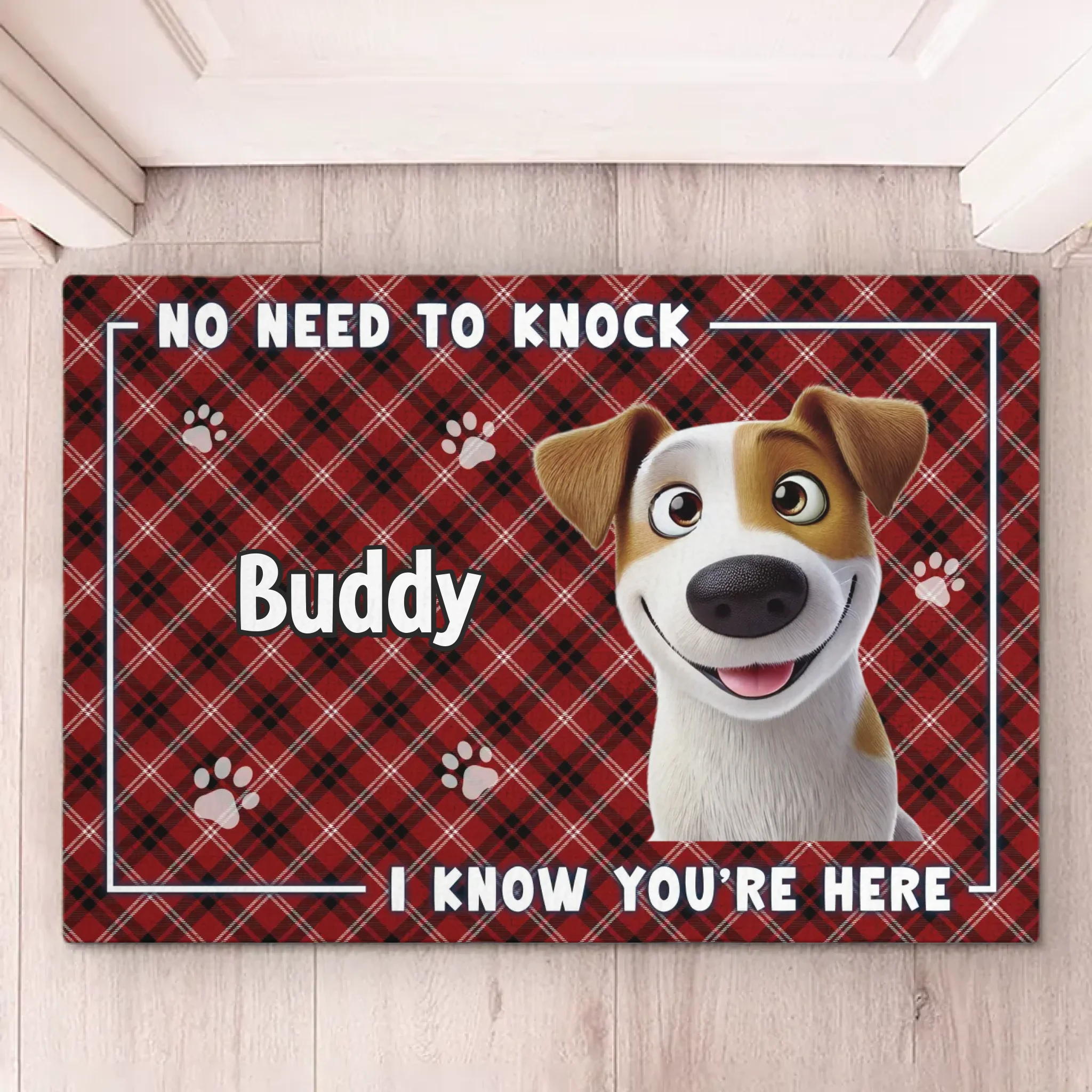 Furry Friends Set The Welcome Standard - Dog Personalized Custom Home Decor Decorative Mat - House Warming Gift For Pet Owners, Pet Lovers - Image 5