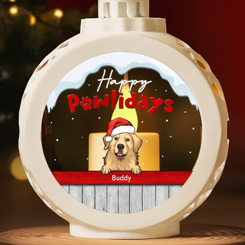 Furry Holiday Wishes - Dog & Cat Personalized Custom Candlelight Lantern Ornament - Christmas Gift For Pet Owners, Pet Lovers - Image 3