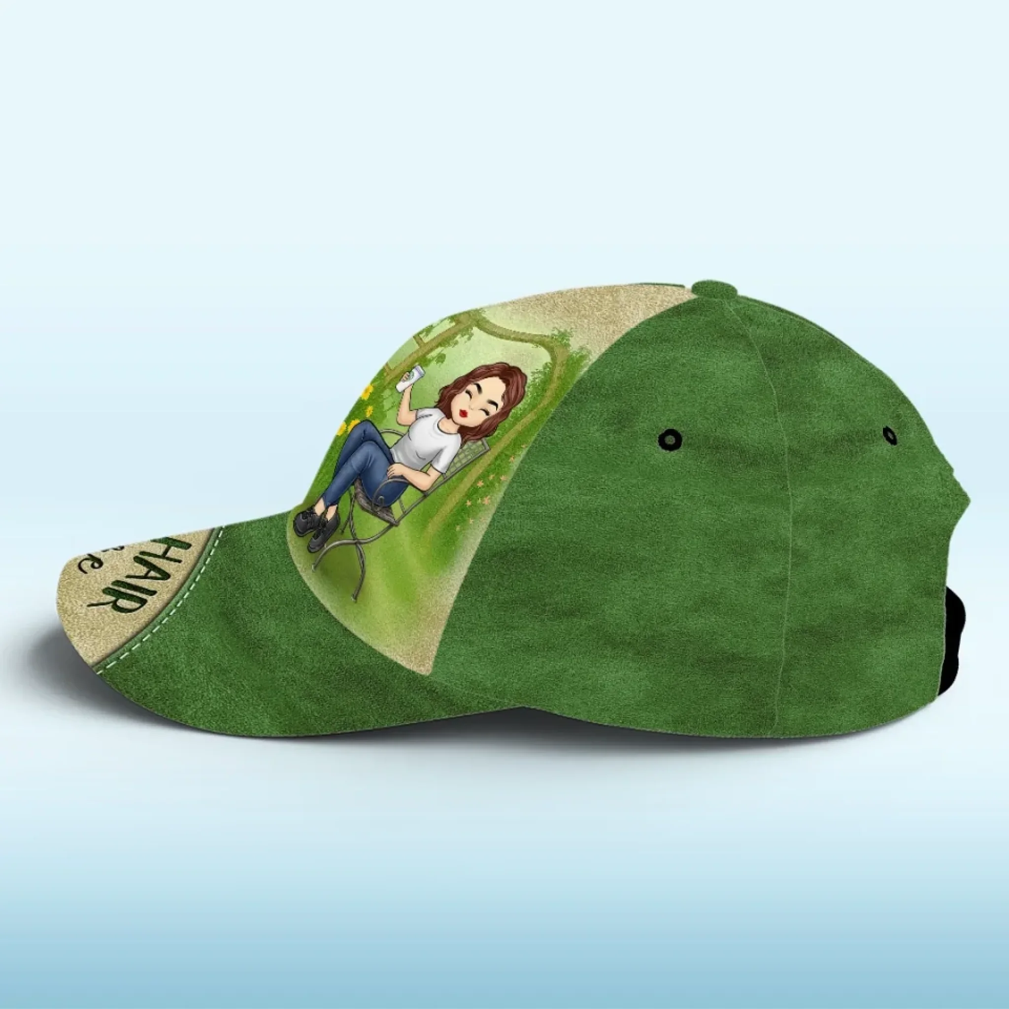 Garden Hair, Don’t Care - Family Personalized Custom Hat, All Over Print Classic Cap - Gift For Yourself, Best Friends, Siblings, Family Members, Gardening Lovers - Image 5