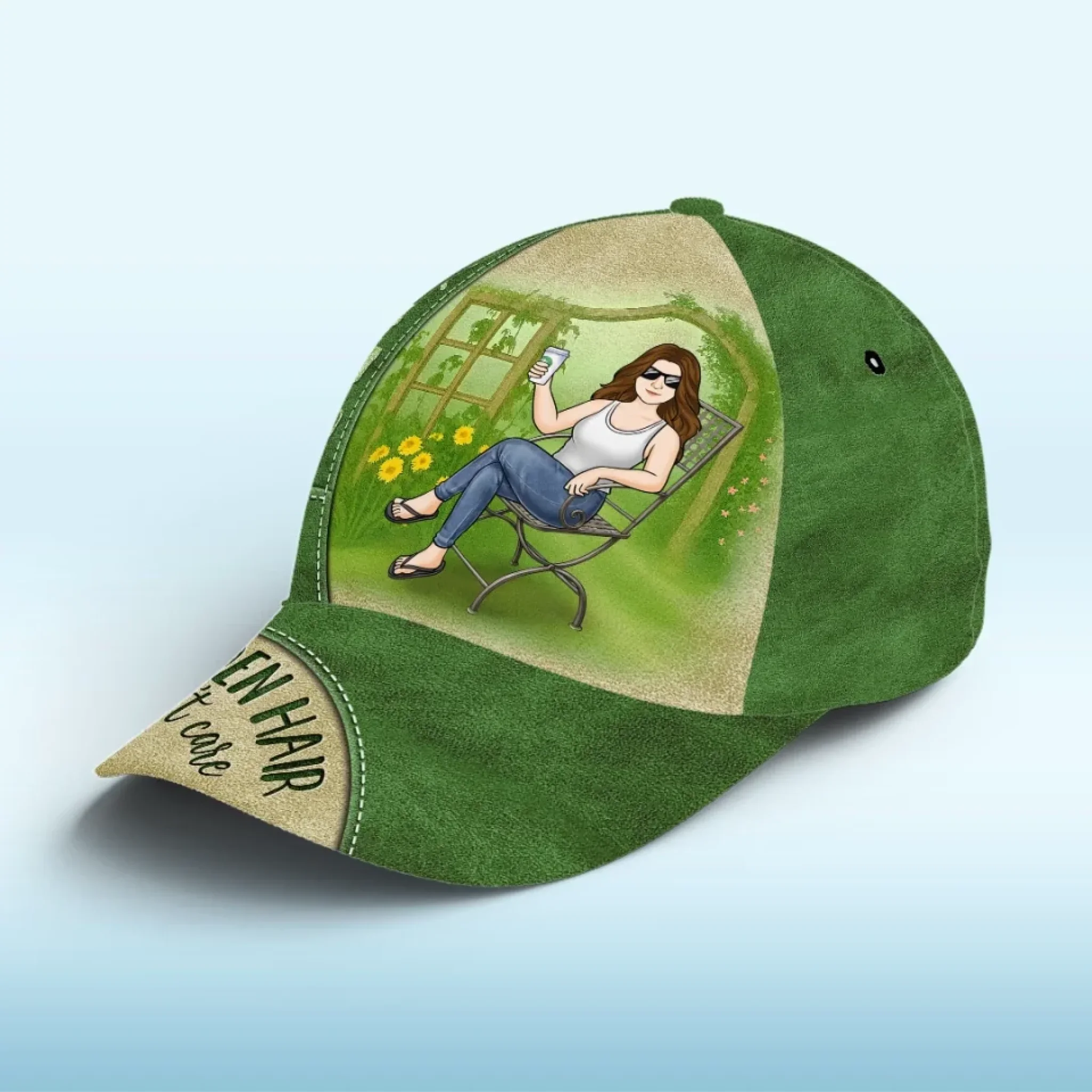Gardening Is My Therapy - Family Personalized Custom Hat, All Over Print Classic Cap -  Gift For Yourself, Best Friends, Siblings, Family Members, Gardening Lovers - Image 3