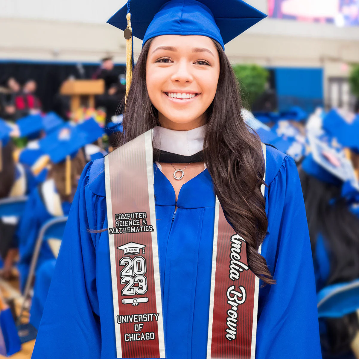 Gift For Graduation's Day, Class Of 2024 - Upload Image, Personalized Graduation Stole - Image 3