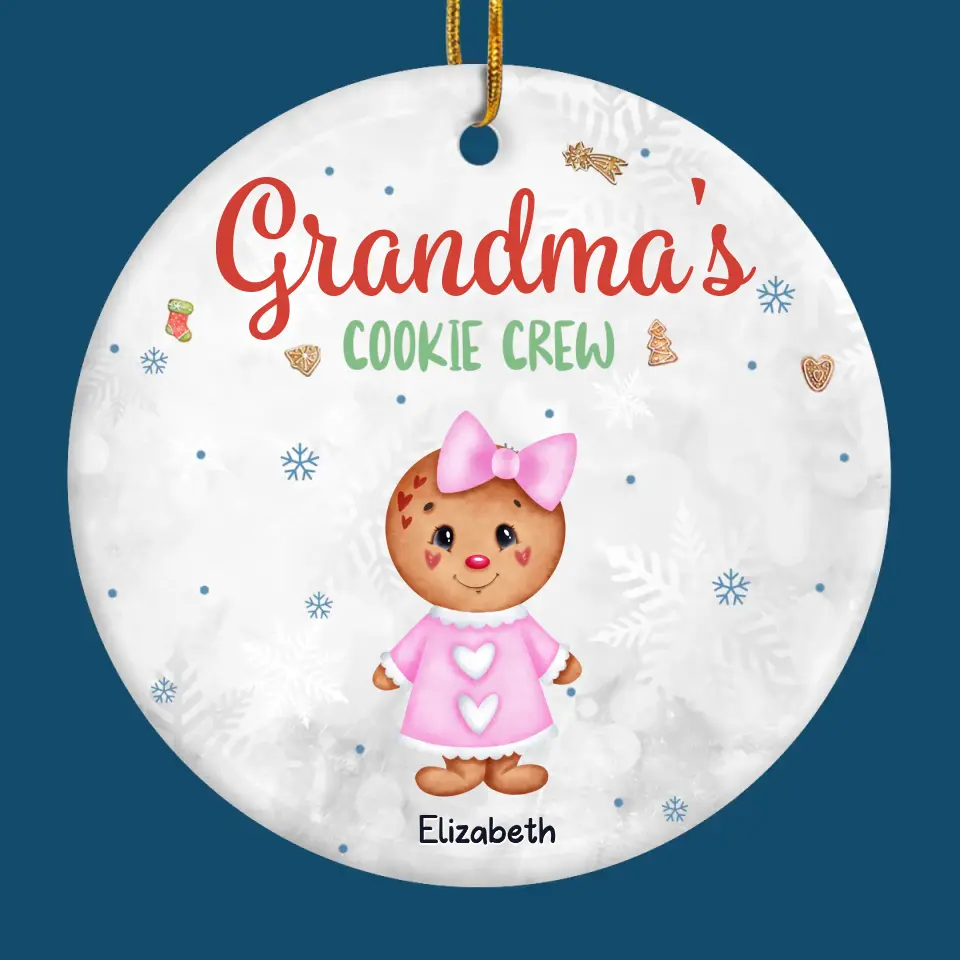 Gingerbread Smells Like Home And Family Gatherings During The Holidays - Family Personalized Custom Ornament - Ceramic Round Shaped - Christmas Gift For Mom, Grandma - Image 2