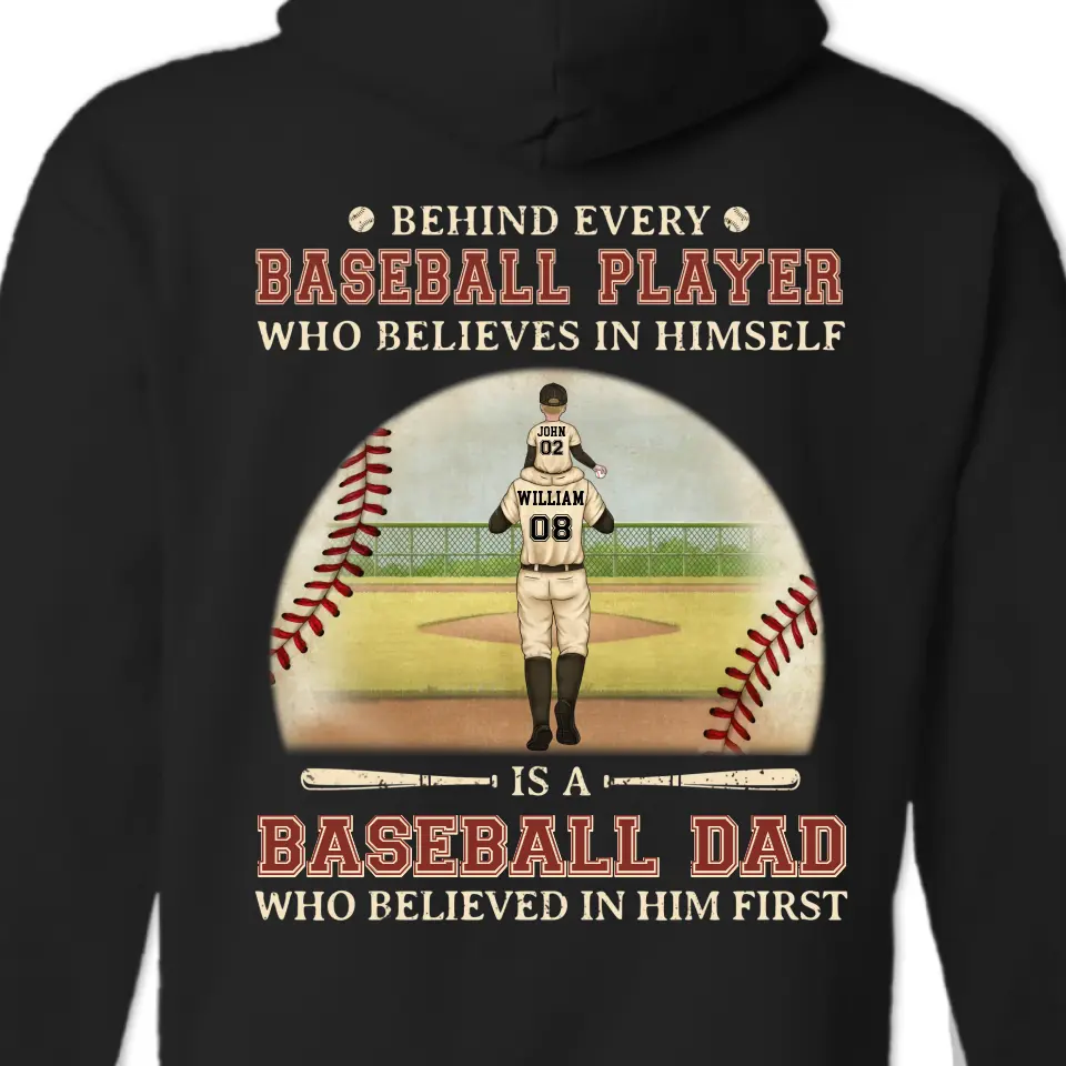 God Hit A Homerun When He Made You - Family Personalized Custom Back Printed Unisex T-shirt, Hoodie, Sweatshirt - Gift For Dad, Sport Lovers, Sport Players - Image 4