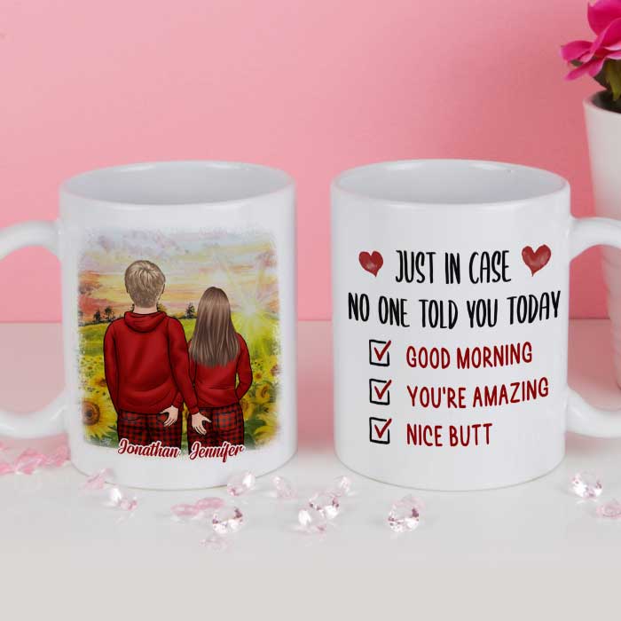 Good Morning You Are Amazing - Gift For Couples, Personalized Mug - Image 2