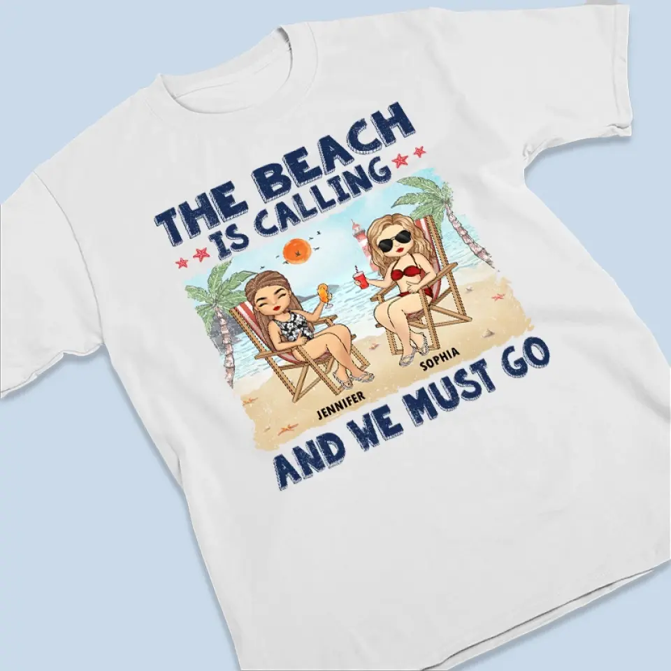 Good Times And Tan Lines - Bestie Personalized Custom Unisex T-shirt, Hoodie, Sweatshirt - Summer Vacation Gift For Best Friends, BFF, Sisters - Image 3