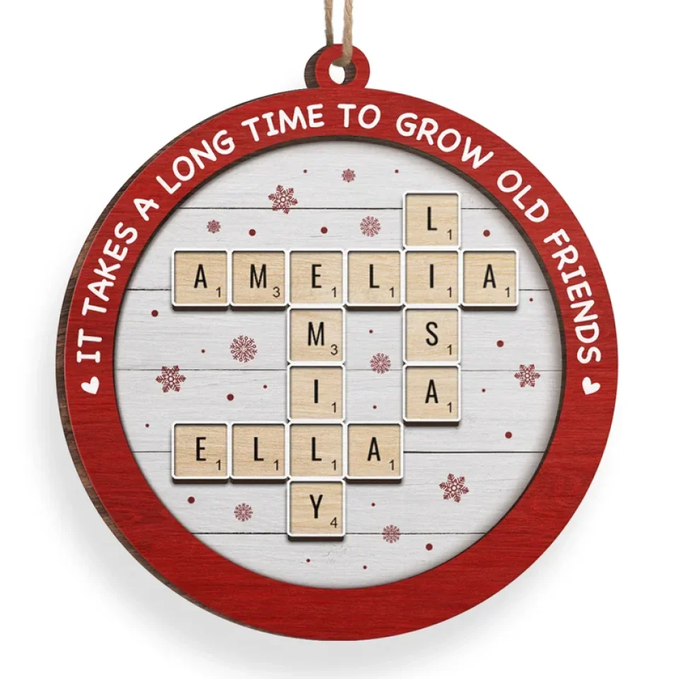 Good Times Are Better With Your Best Friends - Bestie Personalized Custom Ornament - Wood Custom Shaped - Christmas Gift For Best Friends, BFF, Sisters - Image 3