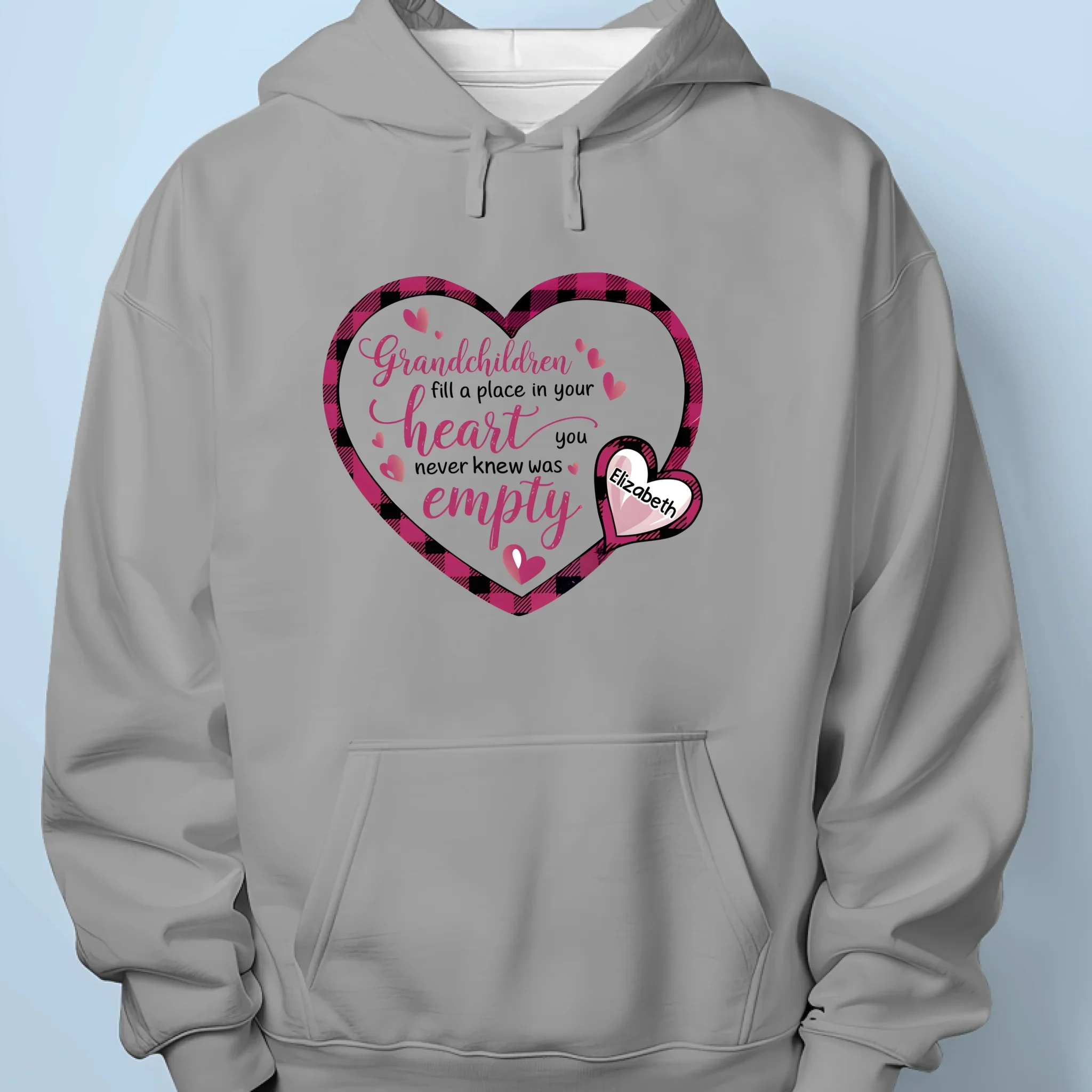 Grandchildren Fill A Place In Your Heart - Family Personalized Custom Unisex T-shirt, Premium T-shirt, Hoodie - Gift For Grandma, Grandpa, Grandkid - Image 7