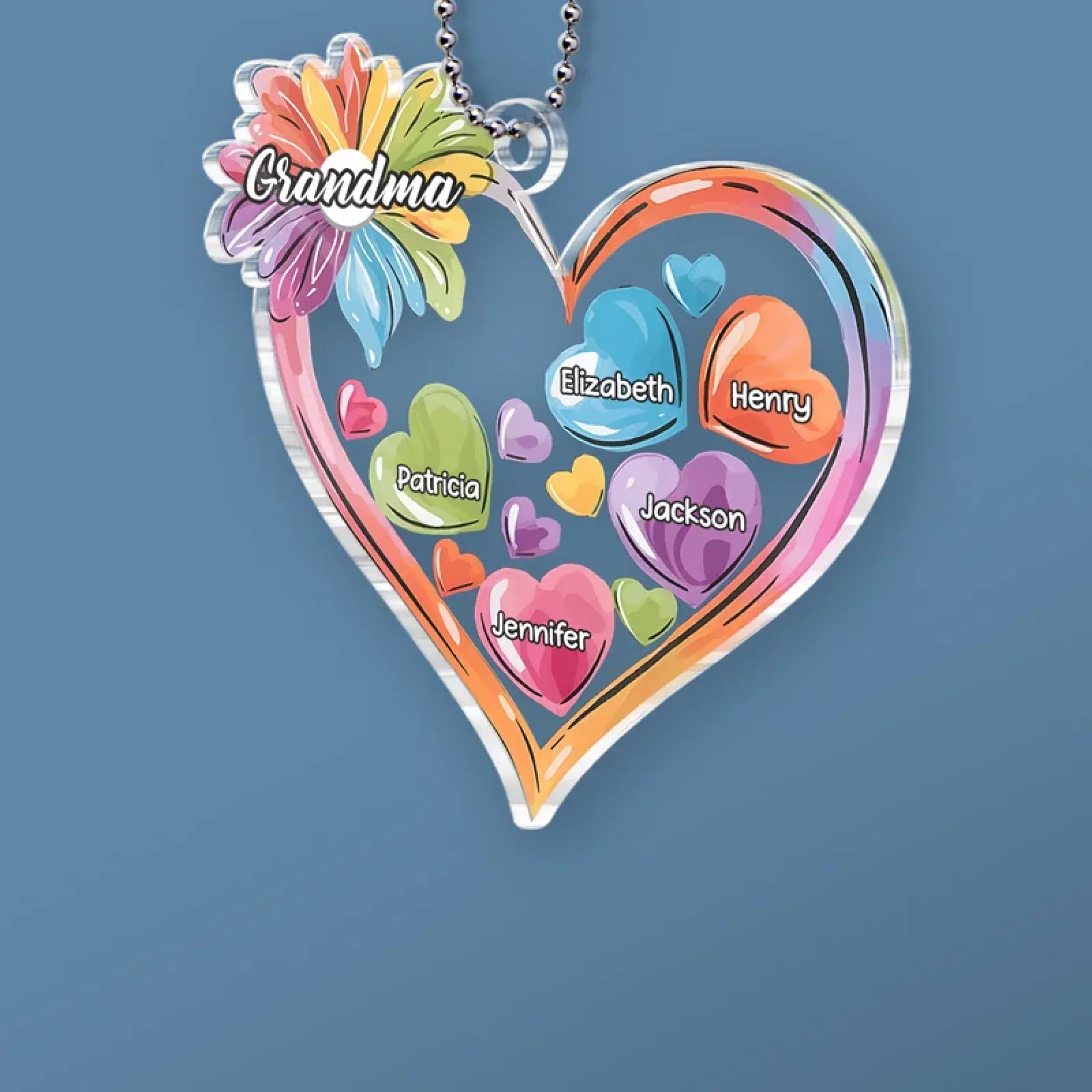 Grandkids Make Every Moment Extraordinary - Family Personalized Custom Car Ornament - Acrylic Custom Shaped - Gift For Mom, Grandma - Image 3