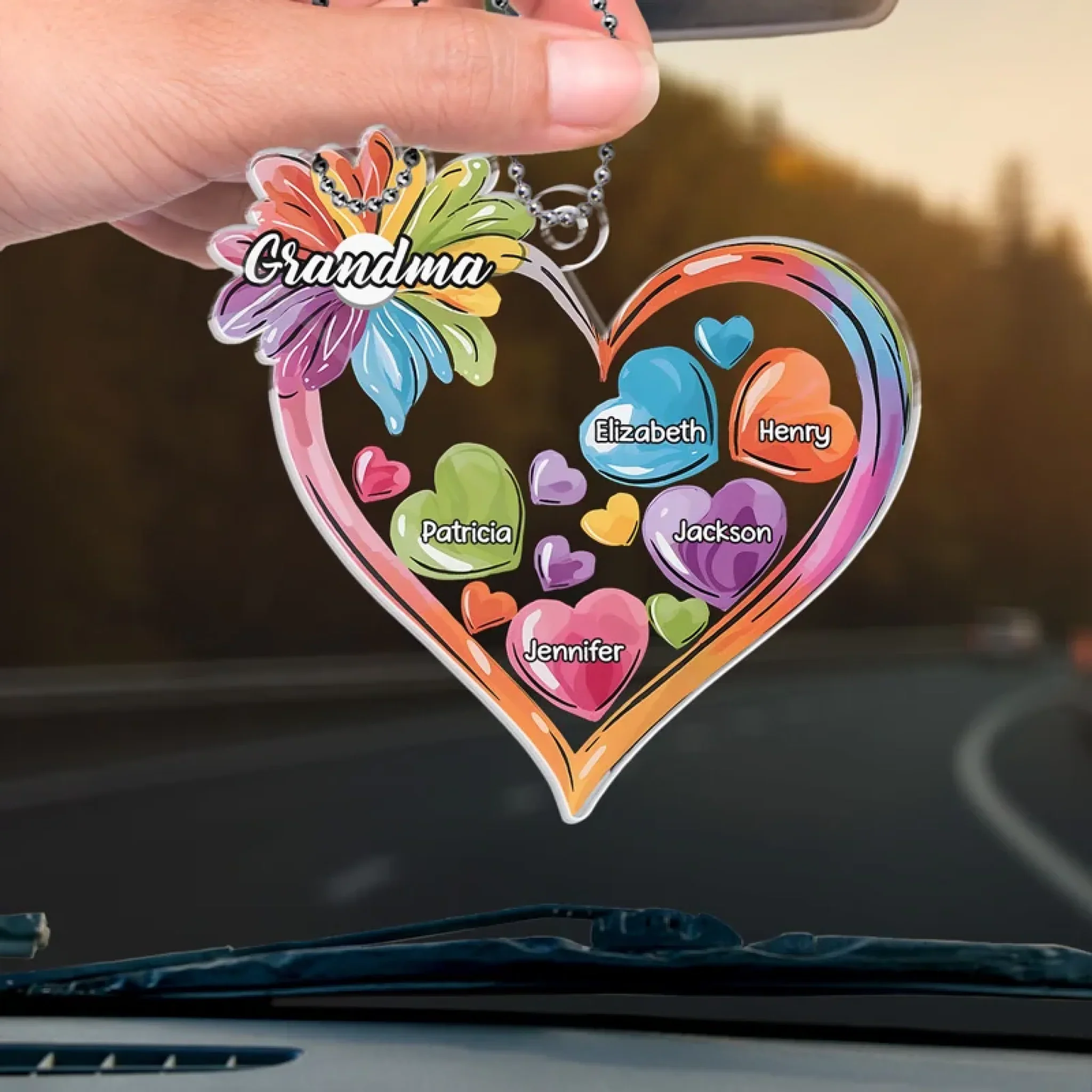 Grandkids Make Every Moment Extraordinary - Family Personalized Custom Car Ornament - Acrylic Custom Shaped - Gift For Mom, Grandma - Image 4