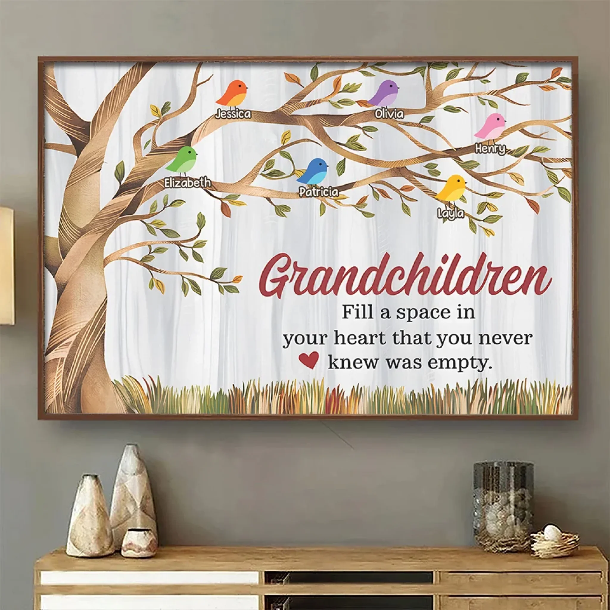 Grandkids Make Life’s Moments Magical - Family Personalized Custom Horizontal Poster - Gift For Grandma, Grandpa, Grandkid - Image 3