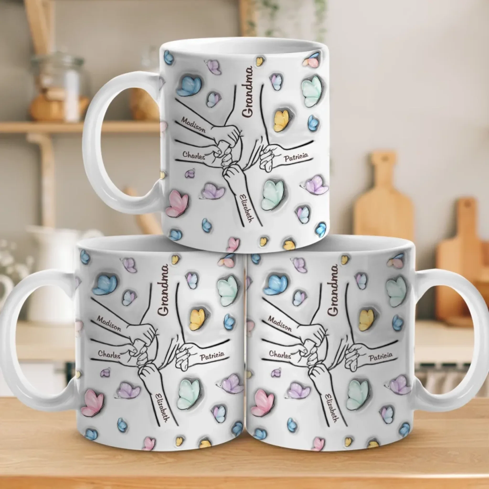 Grandma Makes Life Sweeter - Family Personalized Custom 3D Inflated Effect Printed Mug - Mother's Day, Gift For Mom, Grandma - Image 5