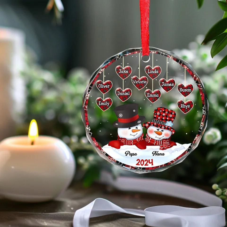 Grandma, Your Love Has Shaped Me In Lasting Ways - Family Personalized Custom Circle Glass Ornament - New Arrival, Christmas Gift For Grandma, Grandpa AMZ - Image 5