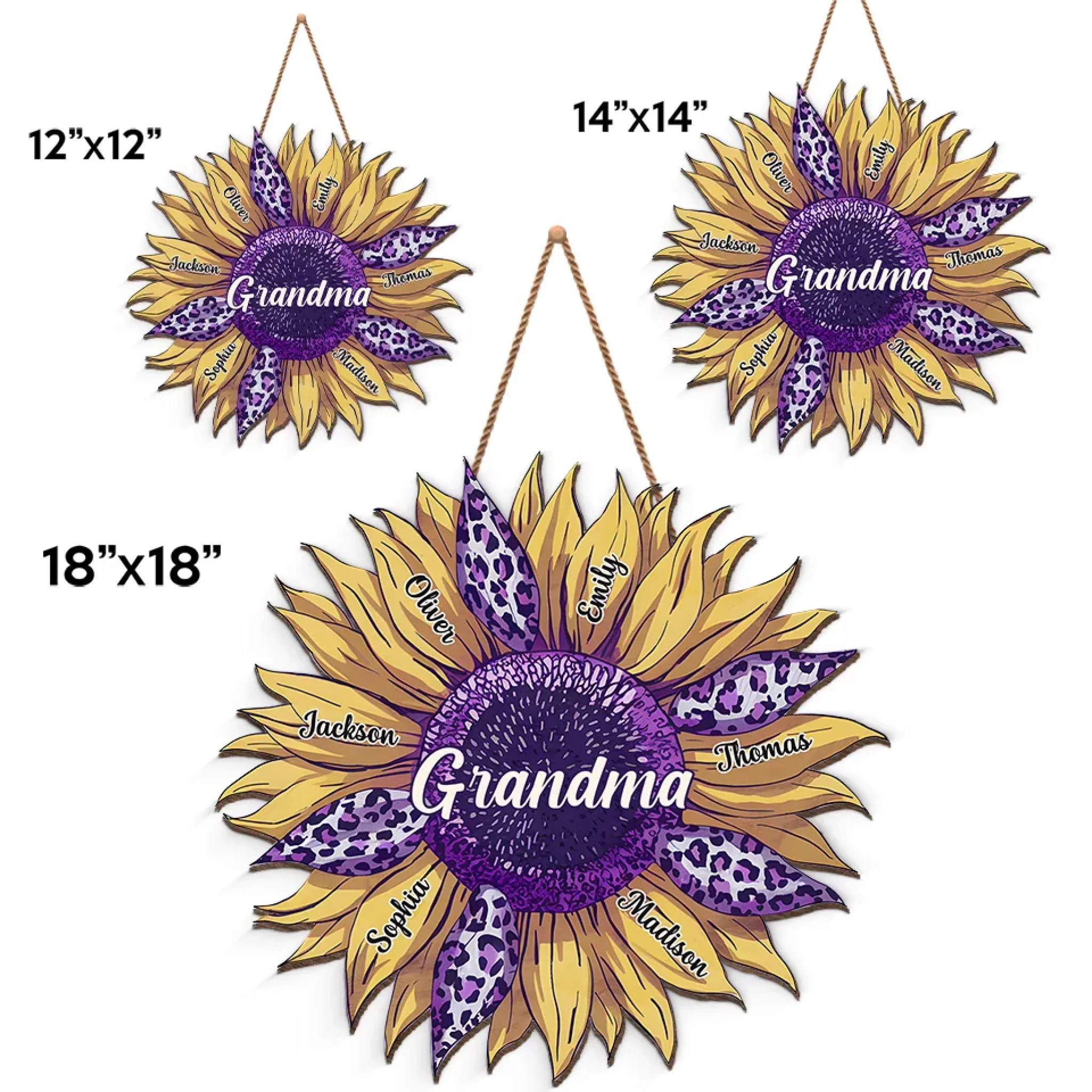 Grandma, Your Love Is The Seed Of My Happiness - Family Personalized Custom Shaped Home Decor Wood Sign - House Warming Gift For Mom, Grandma - Image 5