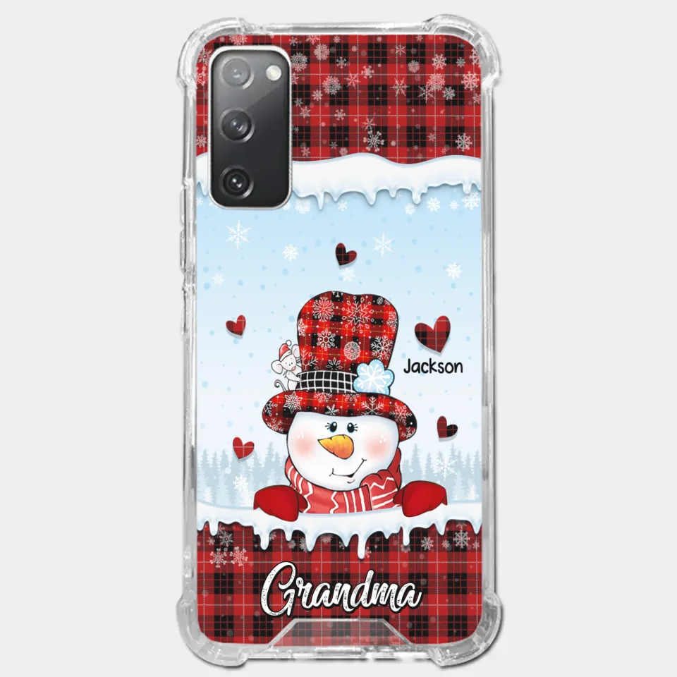Grandmas Are Snowmen With Hearts That Never Melt - Family Personalized Custom Clear Phone Case - Christmas Gift For Grandma - Image 38