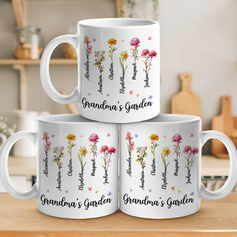 Grandma's Garden - Family Personalized Custom Mug - Gift For Grandma - Image 3