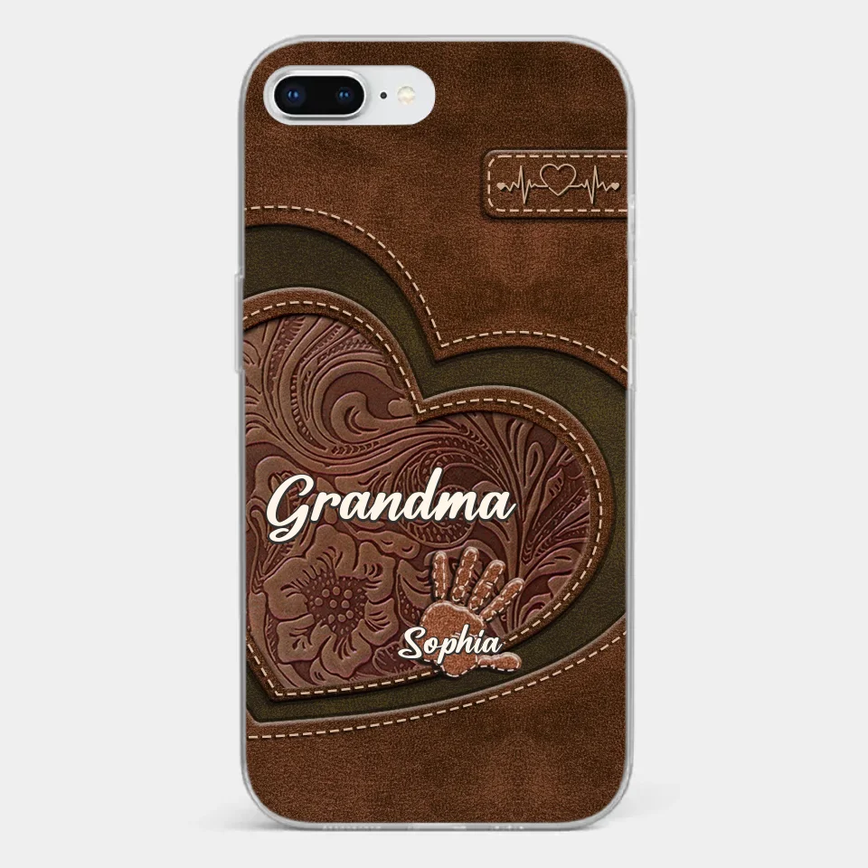 Grandma’s Hands, A Map Of Love And Wisdom - Family Personalized Custom Clear Phone Case - Gift For Mom, Grandma - Image 4