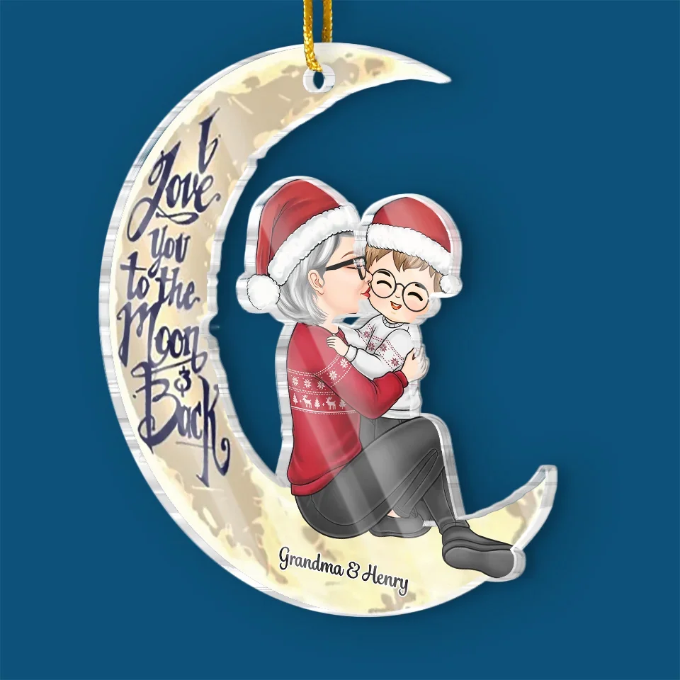 Grandma’s Hugs Come With No Expiry Date - Family Personalized Custom Ornament - Acrylic Custom Shaped - Christmas Gift For Grandma, Grandchild - Image 3