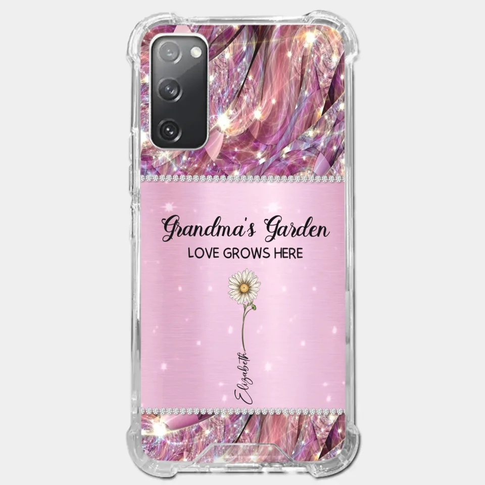 Grandma’s Love Doesn’t Grow Old, It Grows Deeper - Family Personalized Custom Faux Jewelry Effect Printed Clear Phone Case - Gift For Mom, Grandma - Image 37