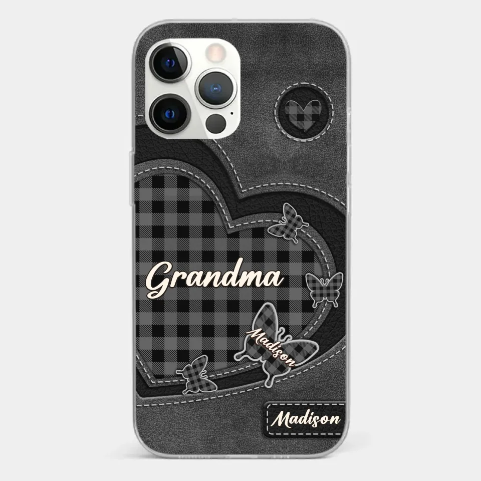 Grandma’s Love Is A Hug That Never Ends - Family Personalized Custom Clear Phone Case - Gift For Mom, Grandma - Image 11