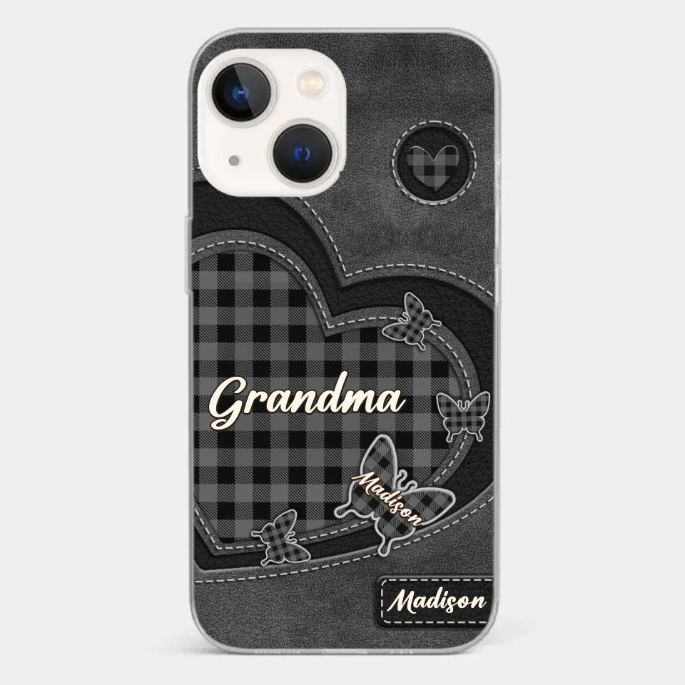 Grandma’s Love Is A Hug That Never Ends - Family Personalized Custom Clear Phone Case - Gift For Mom, Grandma - Image 14