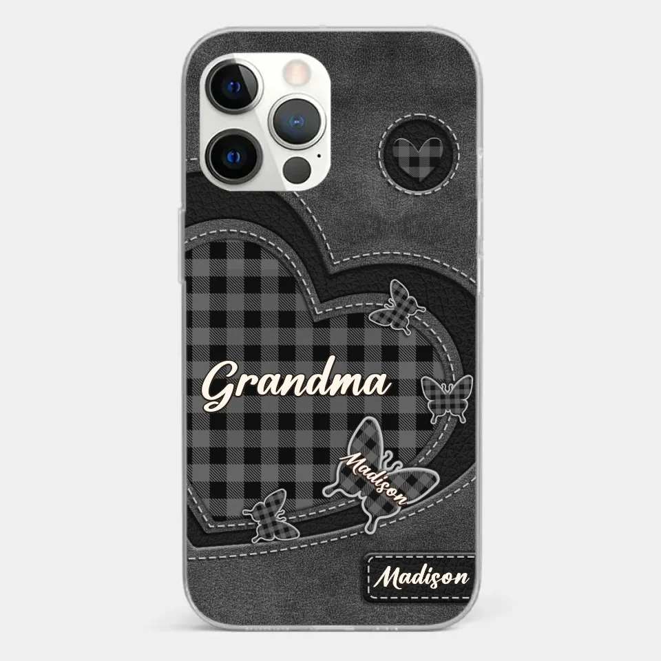 Grandma’s Love Is A Hug That Never Ends - Family Personalized Custom Clear Phone Case - Gift For Mom, Grandma - Image 15