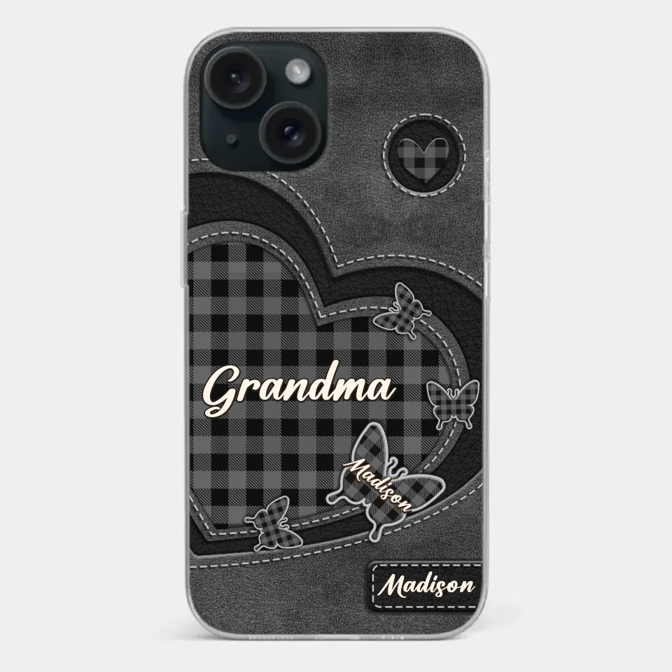 Grandma’s Love Is A Hug That Never Ends - Family Personalized Custom Clear Phone Case - Gift For Mom, Grandma - Image 21