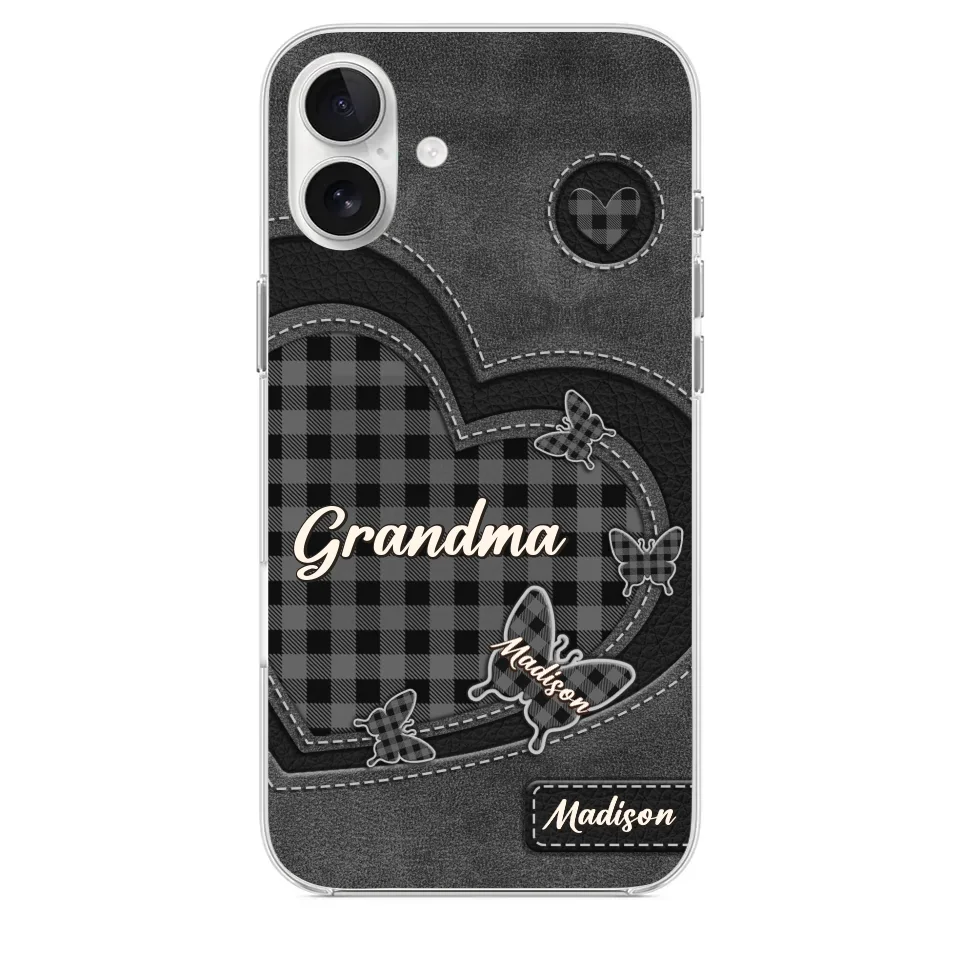 Grandma’s Love Is A Hug That Never Ends - Family Personalized Custom Clear Phone Case - Gift For Mom, Grandma - Image 29