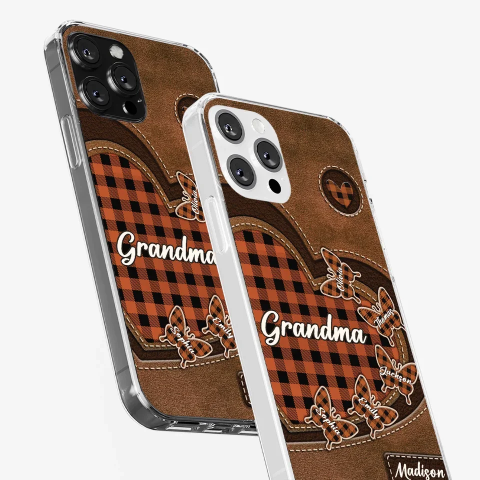 Grandma’s Love Is A Hug That Never Ends - Family Personalized Custom Clear Phone Case - Gift For Mom, Grandma - Image 34