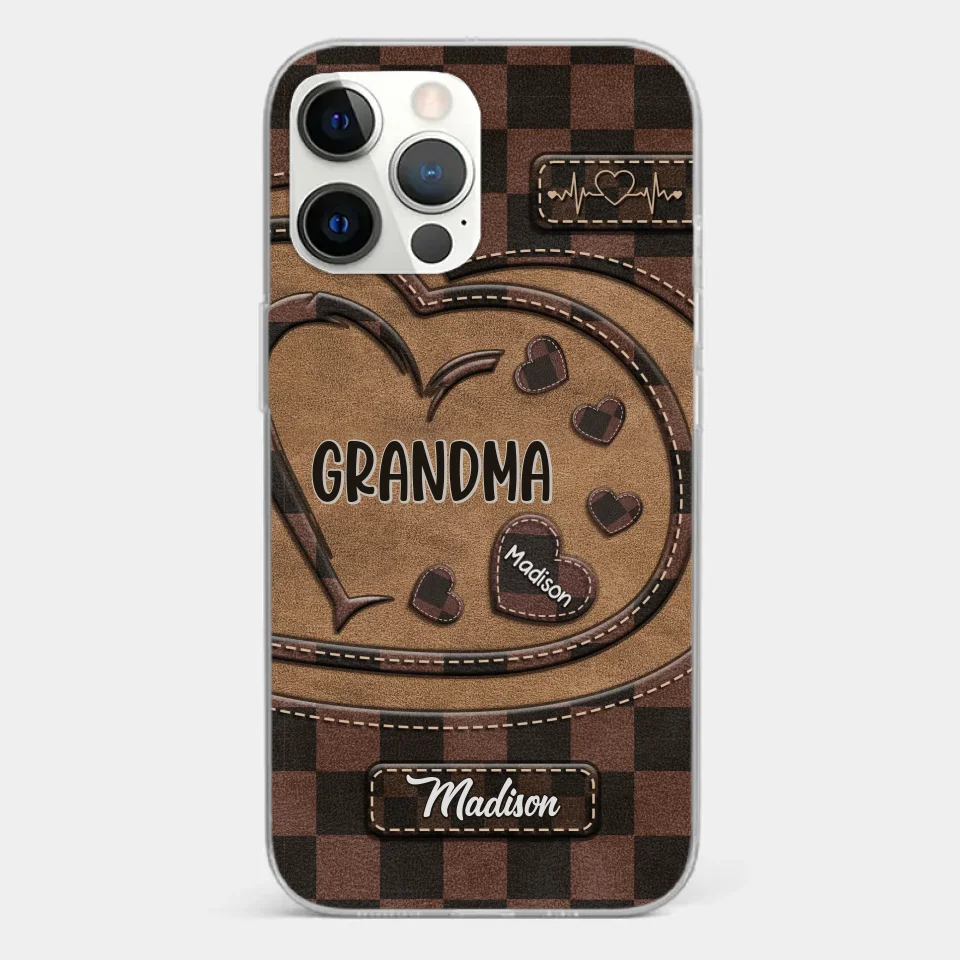 Grandma’s Love Is The Heart Of Our Family - Family Personalized Custom Clear Phone Case - Gift For Mom, Grandma - Image 12