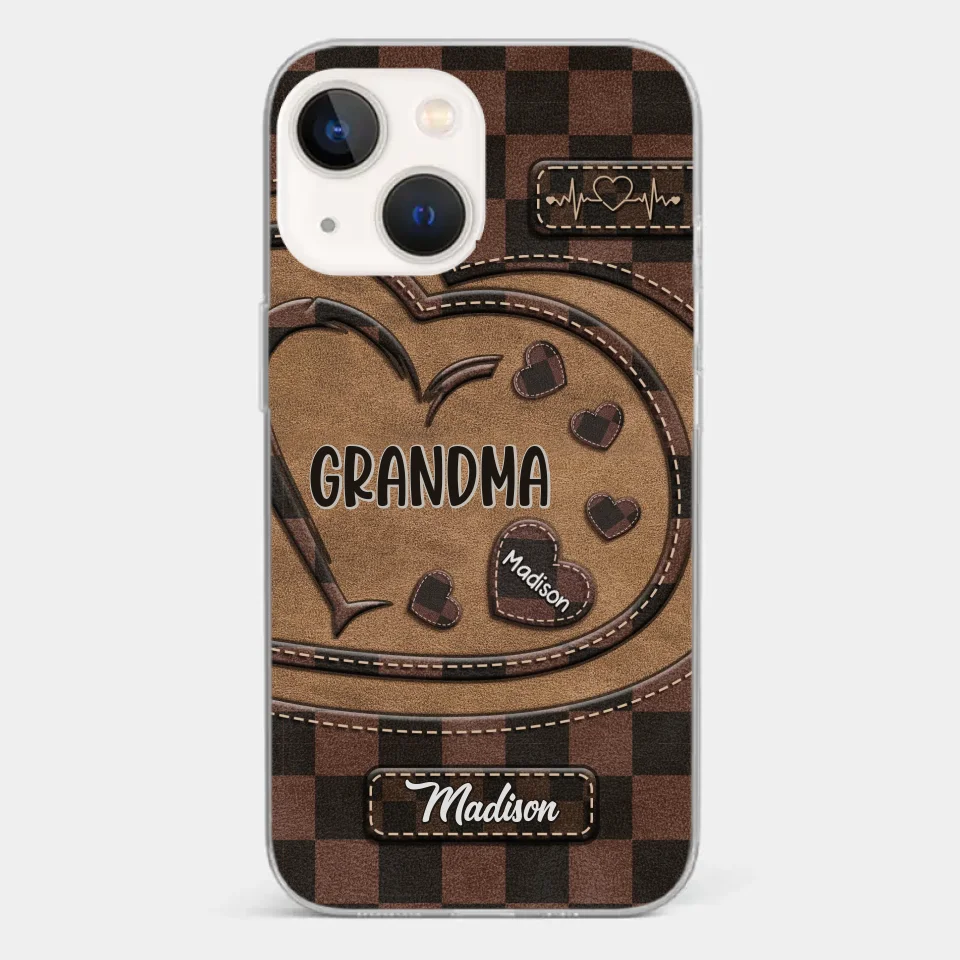 Grandma’s Love Is The Heart Of Our Family - Family Personalized Custom Clear Phone Case - Gift For Mom, Grandma - Image 14
