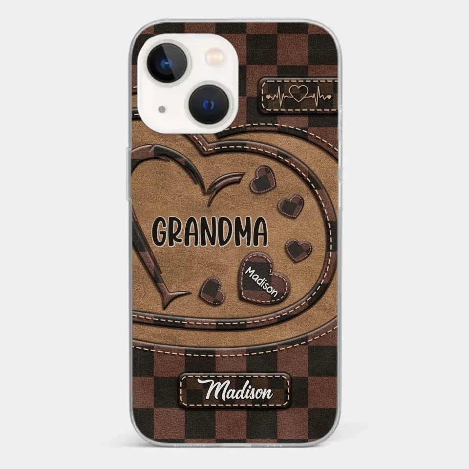 Grandma’s Love Is The Heart Of Our Family - Family Personalized Custom Clear Phone Case - Gift For Mom, Grandma - Image 17