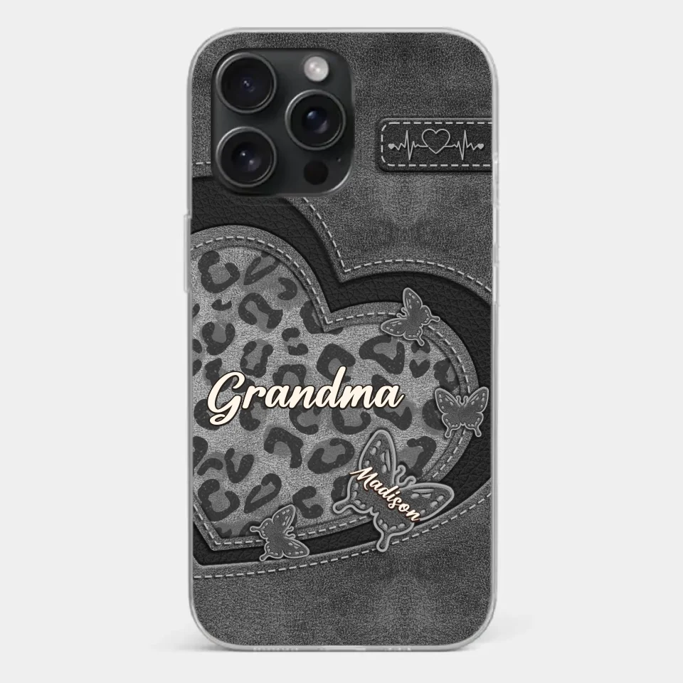 Grandma’s Love Is The Warmest Place To Be - Family Personalized Custom Clear Phone Case - Gift For Mom, Grandma - Image 22