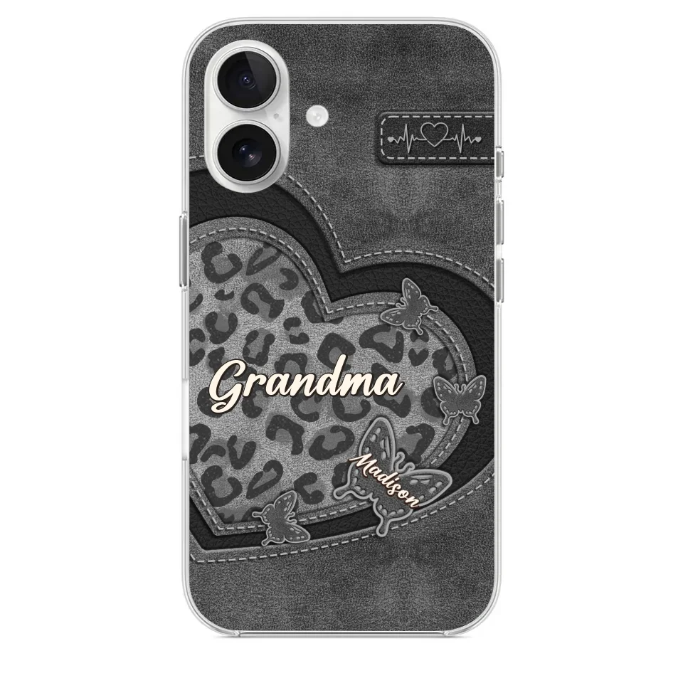 Grandma’s Love Is The Warmest Place To Be - Family Personalized Custom Clear Phone Case - Gift For Mom, Grandma - Image 28