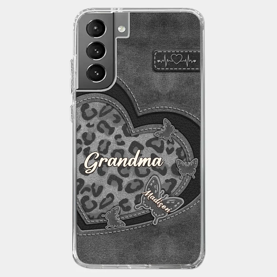 Grandma’s Love Is The Warmest Place To Be - Family Personalized Custom Clear Phone Case - Gift For Mom, Grandma - Image 40