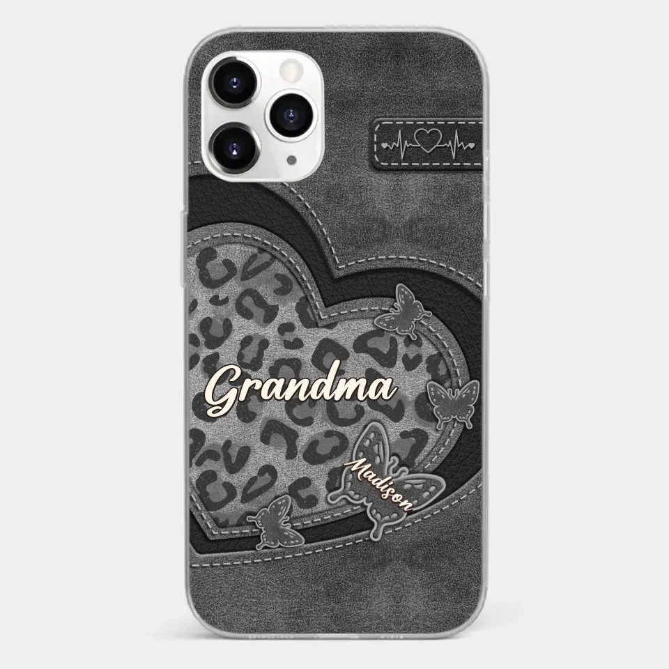 Grandma’s Love Is The Warmest Place To Be - Family Personalized Custom Clear Phone Case - Gift For Mom, Grandma - Image 8