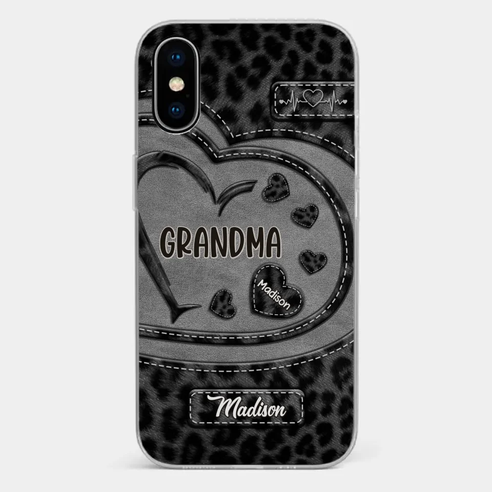 Grandma’s Love Makes Life Sweeter - Family Personalized Custom Clear Phone Case - Gift For Mom, Grandma - Image 26
