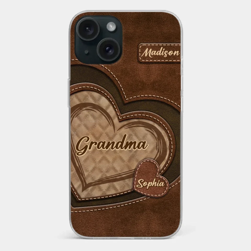 Grandma’s Sweethearts - Family Personalized Custom Clear Phone Case - Gift For Mom, Grandma - Image 21
