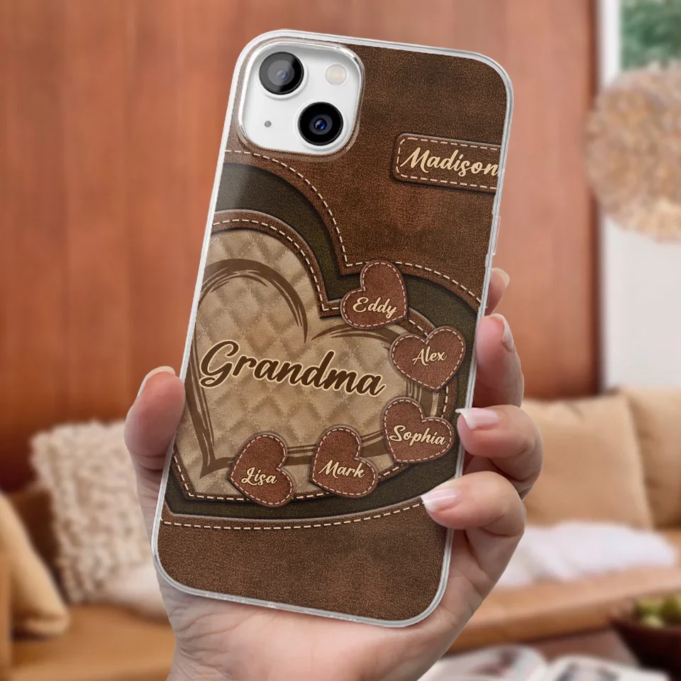 Grandma’s Sweethearts - Family Personalized Custom Clear Phone Case - Gift For Mom, Grandma - Image 32