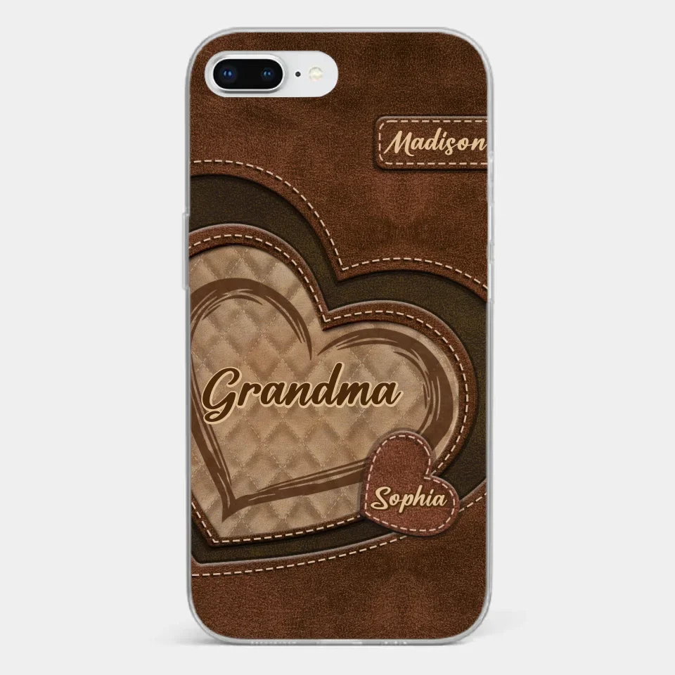 Grandma’s Sweethearts - Family Personalized Custom Clear Phone Case - Gift For Mom, Grandma - Image 5