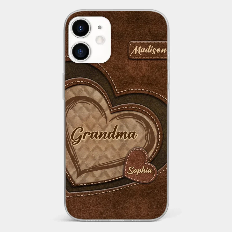 Grandma’s Sweethearts - Family Personalized Custom Clear Phone Case - Gift For Mom, Grandma - Image 9