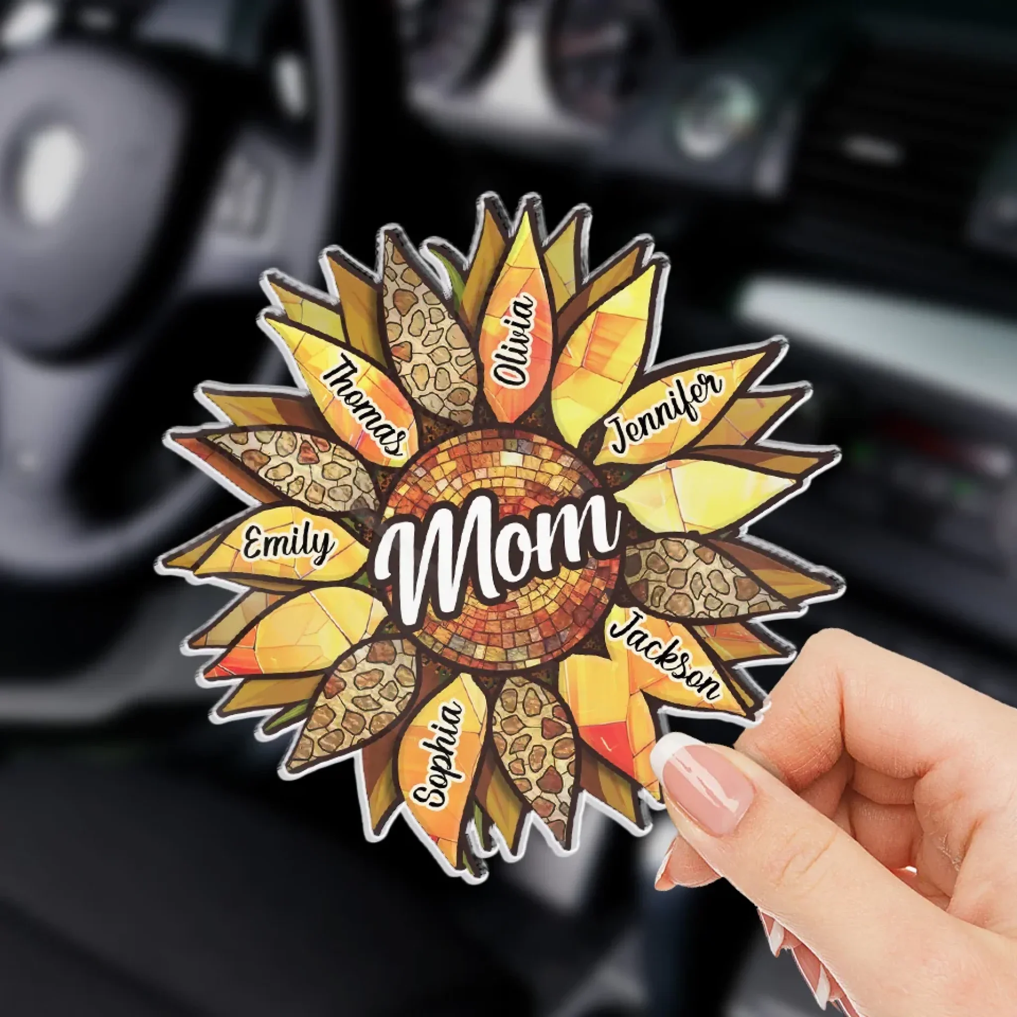 Grandparenting Is Love Without Limits - Family Personalized Custom Car Visor Clip - Gift For Mom, Grandma - Image 2