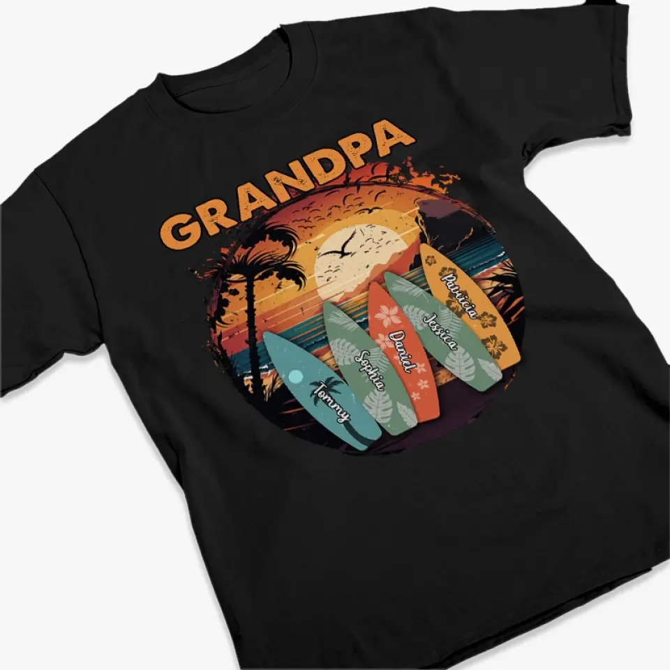 Grandpas Always Have Time For You - Family Personalized Custom Unisex T-shirt, Hoodie, Sweatshirt - Gift For Dad, Grandpa - Image 3